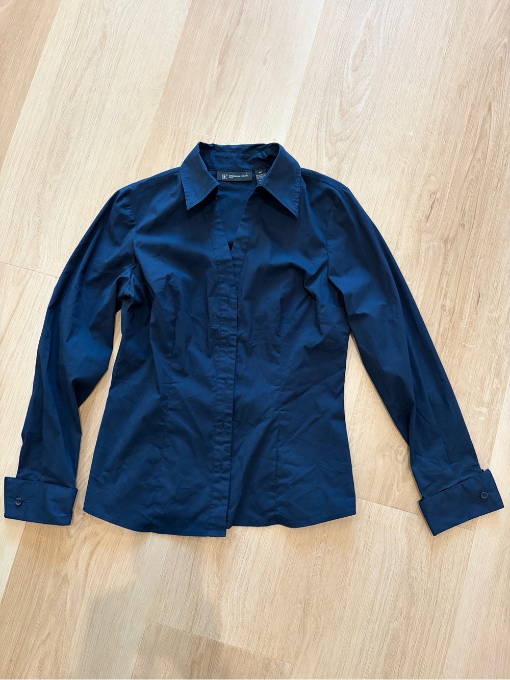 INC International Concepts Navy Collared Button-Up